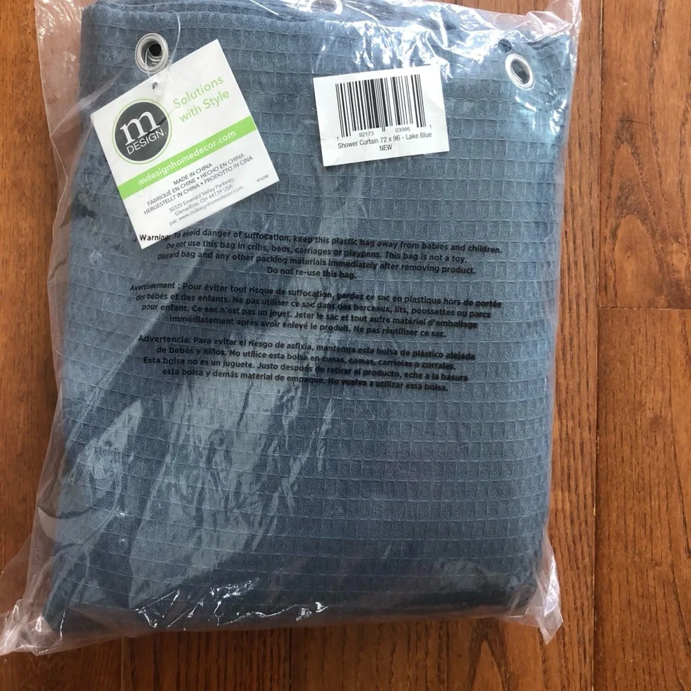 NWT waffle texture shower curtain 72x96
